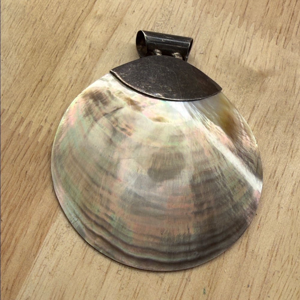 Sterling And Abalone Shell Pendant